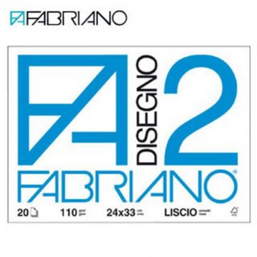 FABRIANO F2 BLOCCO 24X33 LISCIO 110GR 20FG F6200516